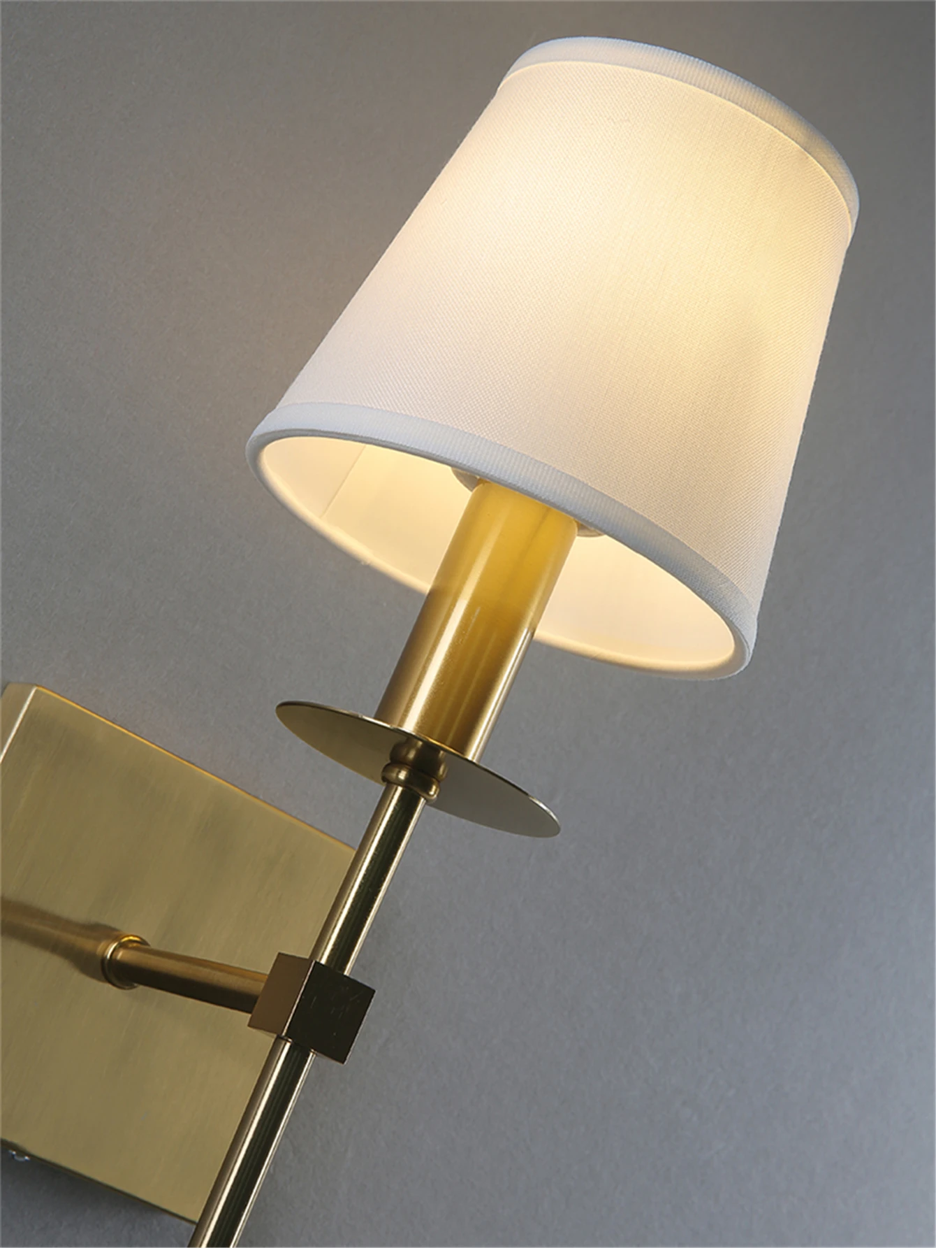 Nordic Simple Wall Lamp for Minimalist Metal Light Bedroom Bedside Lamp Corridor Decor Cloth Cover Wall Sconce Indoor Luminaire