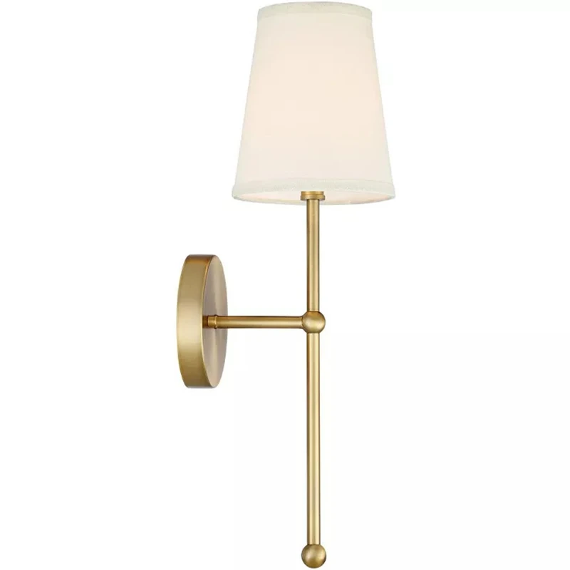 Nordic Simple Wall Lamp for Minimalist Metal Light Bedroom Bedside Lamp Corridor Decor Cloth Cover Wall Sconce Indoor Luminaire