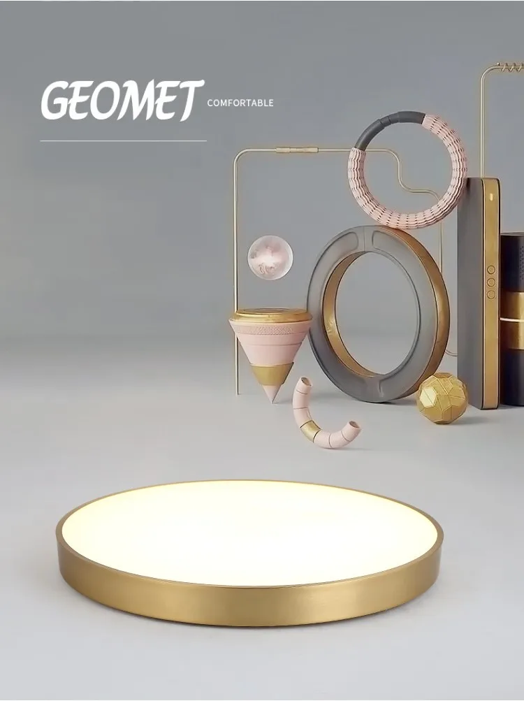 Modern LED Aisle Ceiling Light Lamps For Bedroom Corridor Garage Cloakroom Balcony Indoor Lighting Fixtures Simple Golden Round