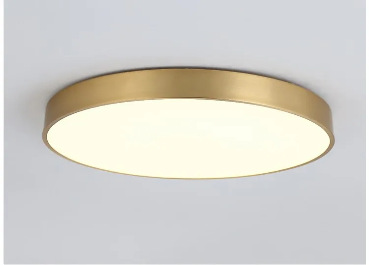Modern LED Aisle Ceiling Light Lamps For Bedroom Corridor Garage Cloakroom Balcony Indoor Lighting Fixtures Simple Golden Round