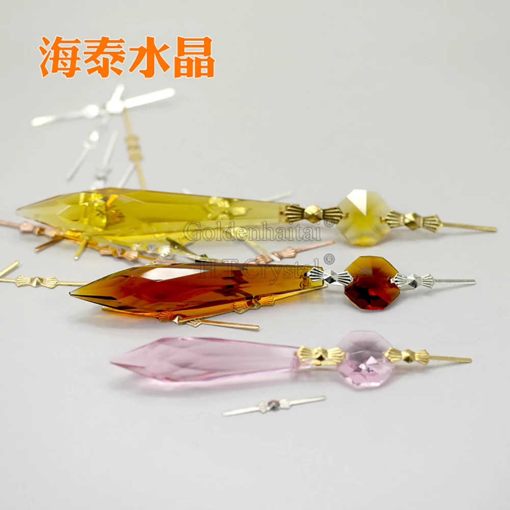 150PCS 25/33/45mm Pins Metal Buckles Butterfly Bowtie Connectors DIY For Crystal Prisms Pendants Beads Chandelier Lighting Parts