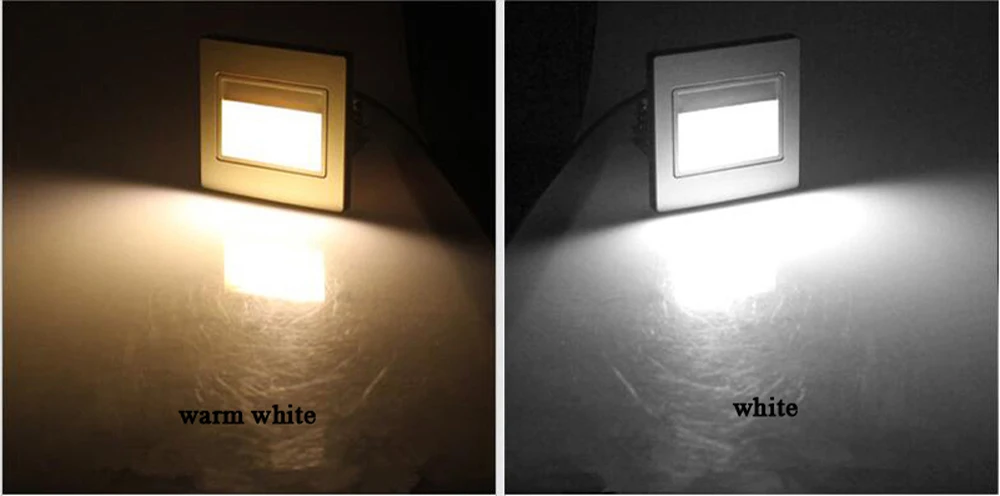 Recessed Ladder Wall Light 1.5W LED Stair&Step Lamp For Staircase Stairway Corridor Foyer Bedside Indoor Nightlight 95x95m