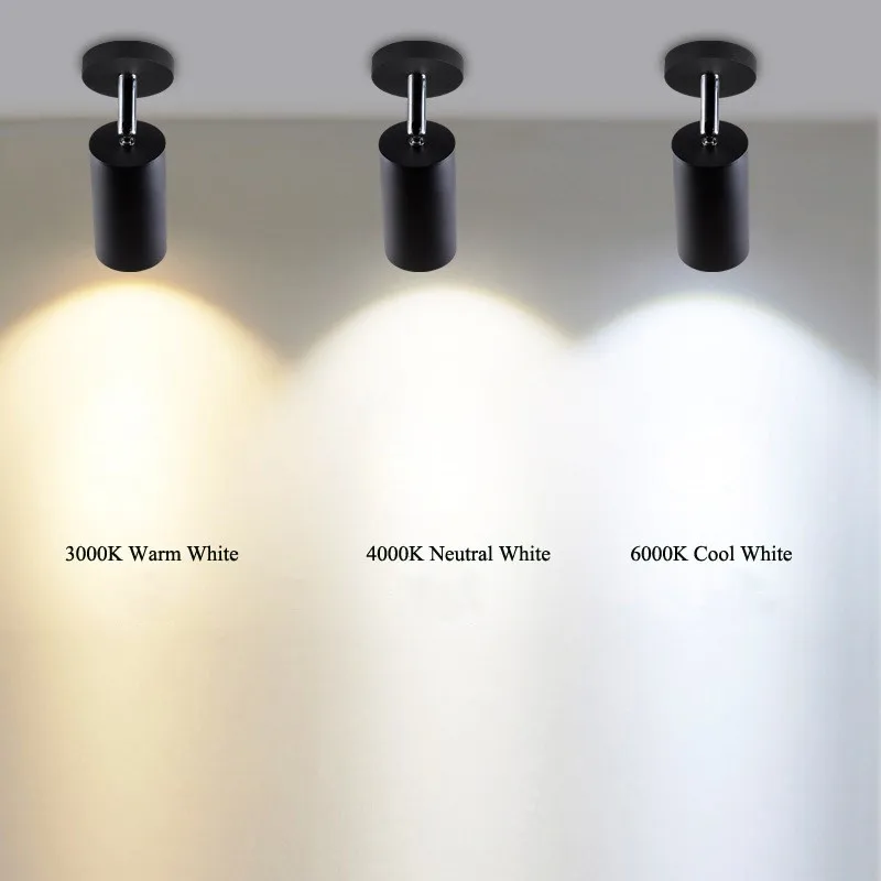 Golden Vintage Industrial Wall Sconce Light GU10 Black White Surface Mounted Rotatable Ceiling Track Bedroom Store Aisle Fixture