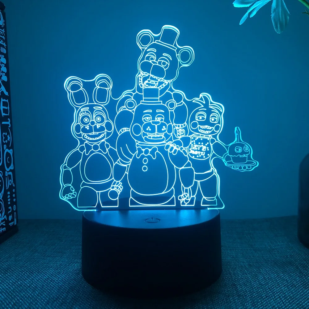 3D Illusion Night Light Messi 7 Color/16 Color Gradient Touch Switch LED Night Light Table Lamp (Crackle White)