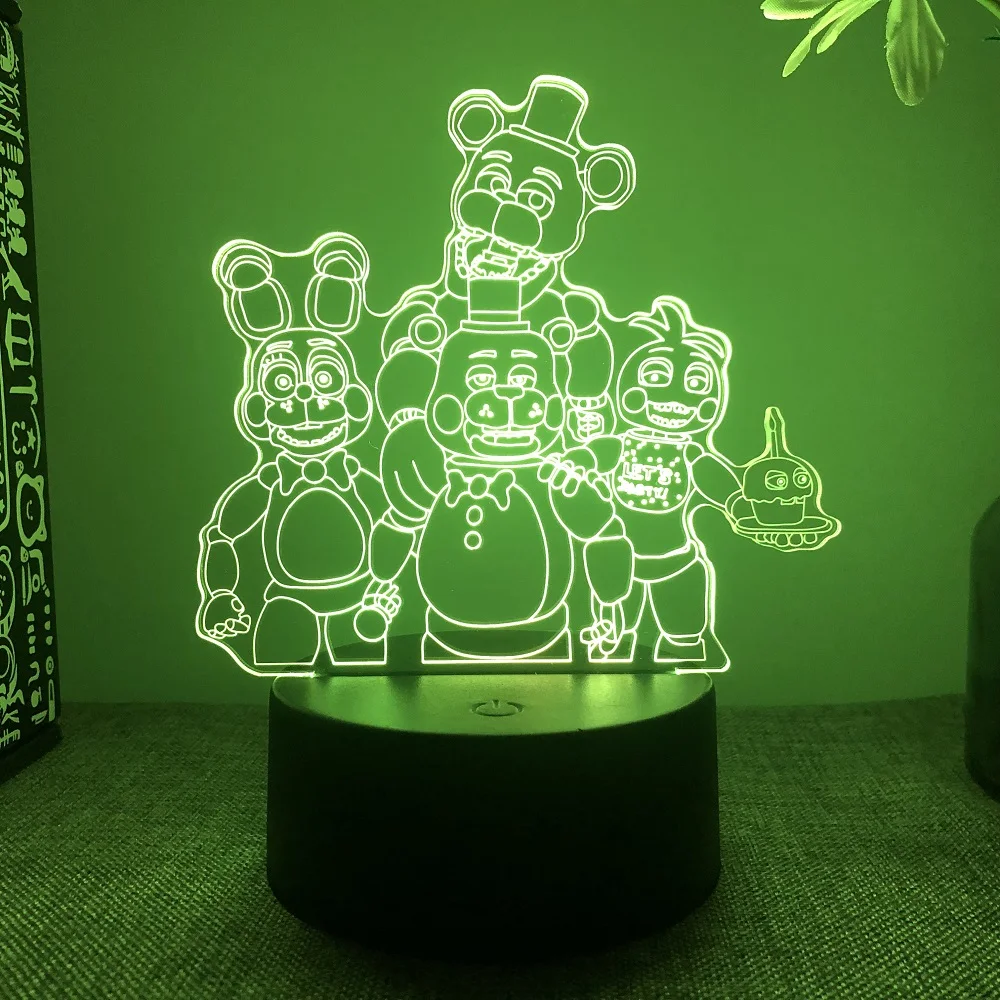 3D Illusion Night Light Messi 7 Color/16 Color Gradient Touch Switch LED Night Light Table Lamp (Crackle White)