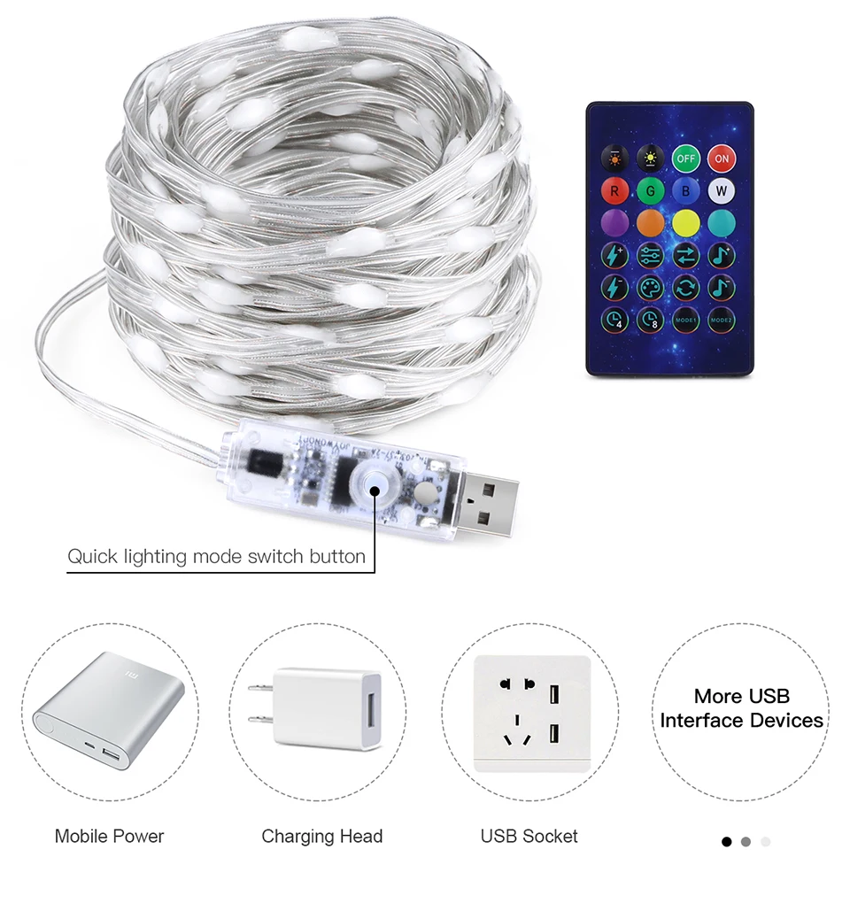 20M 10M 5M LED Festival Lights Fairy String Light Smart Bluetooth Addressable Curtain Lights Garland Festoon Home Party Decor