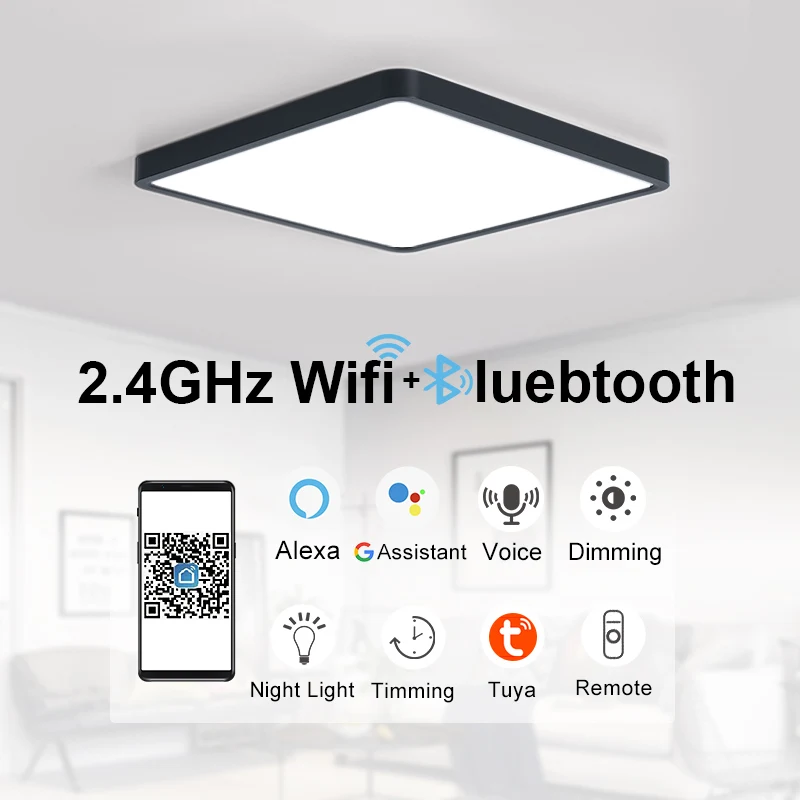 36W Smart LED Ceiling Light TUYA Dimming Wifi Bluetooth 85V-265V Voice Control ALEXA Google Assistant Timing Bedroom Living Room