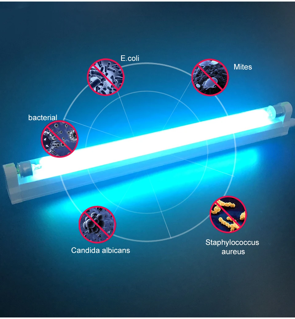 220V 110V 8W 6W Steril Lamp Germicidal Ultraviolet Light Quartz Lamp T5 Tube UVC Bactericidal LED Lamp UV Lamp Sterilization