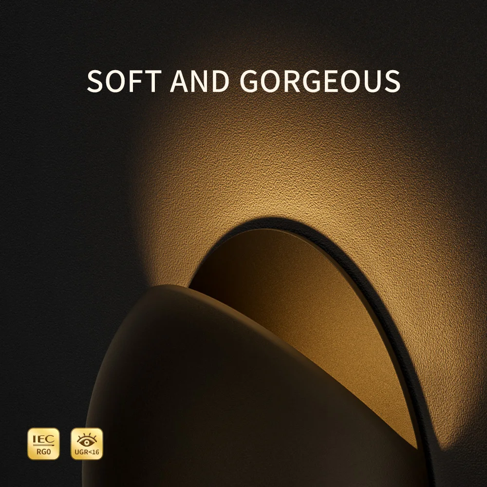 Aisilan LED Wall Lamp Garden Outdoor Waterproof IP67 Indoor Modern 7W Wall Lighting for Bedroom Nightstand Stair Entrance