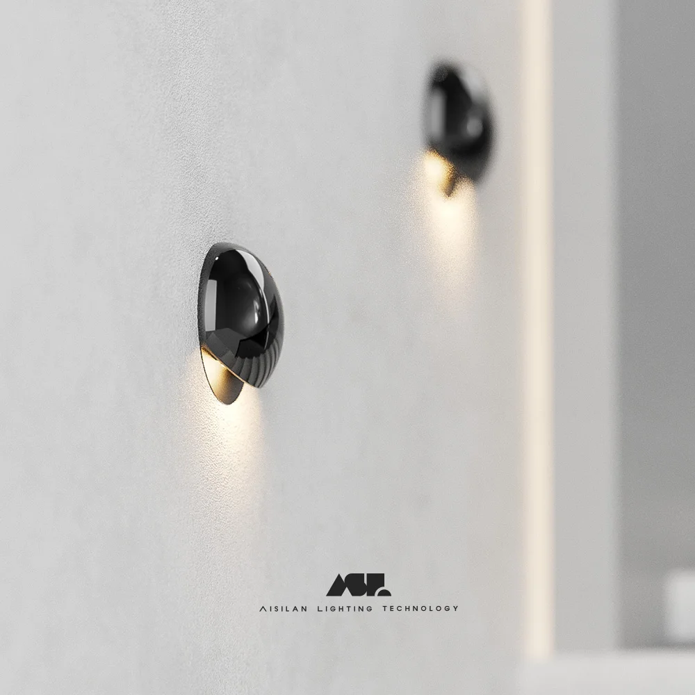 Aisilan LED Wall Lamp Garden Outdoor Waterproof IP67 Indoor Modern 7W Wall Lighting for Bedroom Nightstand Stair Entrance