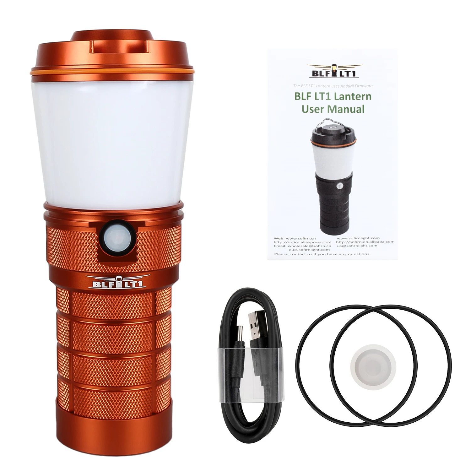 Sofirn Anduril 2.0 LT1 USB C Rechargeable Lantern Camping Light 8* LH351D Flashlight Outdoor Torch