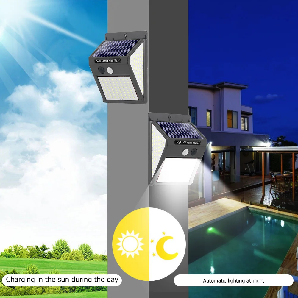 NEW Multifunctional Solar Lamp Outdoor Decoration Solar Light IP65 Waterproof Sunlight Powered Spotlight with Motion Sensor