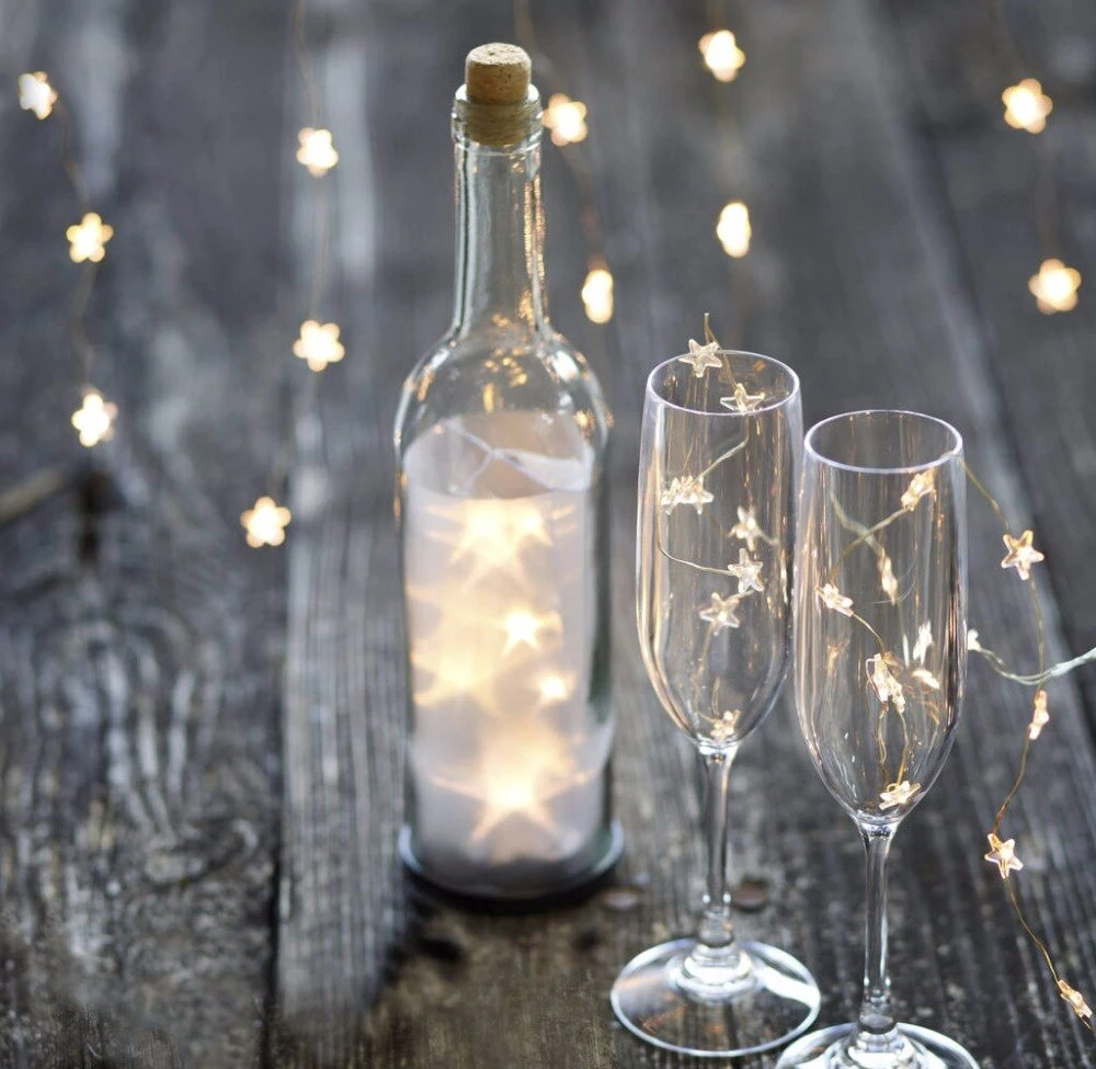 LED Star Fairy Lights String 2/4/6M Battery/USB Plug Garland Stars Light for Room Wedding Party Decoration Navidad 2026