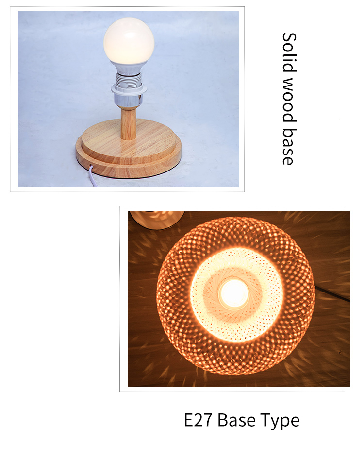 Bamboe Handwerk Weven Slaapkamer Studie Nachtkastje Lamp Bar Tafel Woonkamer Decoratie Warme Bamboe Lamp