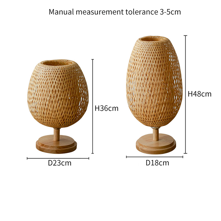 Bamboe Handwerk Weven Slaapkamer Studie Nachtkastje Lamp Bar Tafel Woonkamer Decoratie Warme Bamboe Lamp