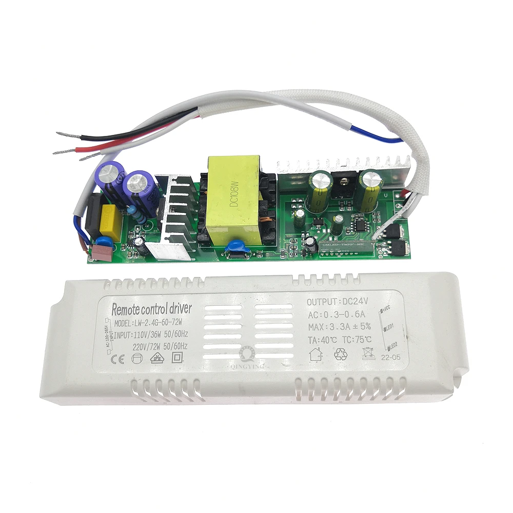 AC110V-220V 18W-108W-150W Output 24V 2.4G Remote Control LED Driver Power Supply For Dual Color LED Strip Dimming Color Changing