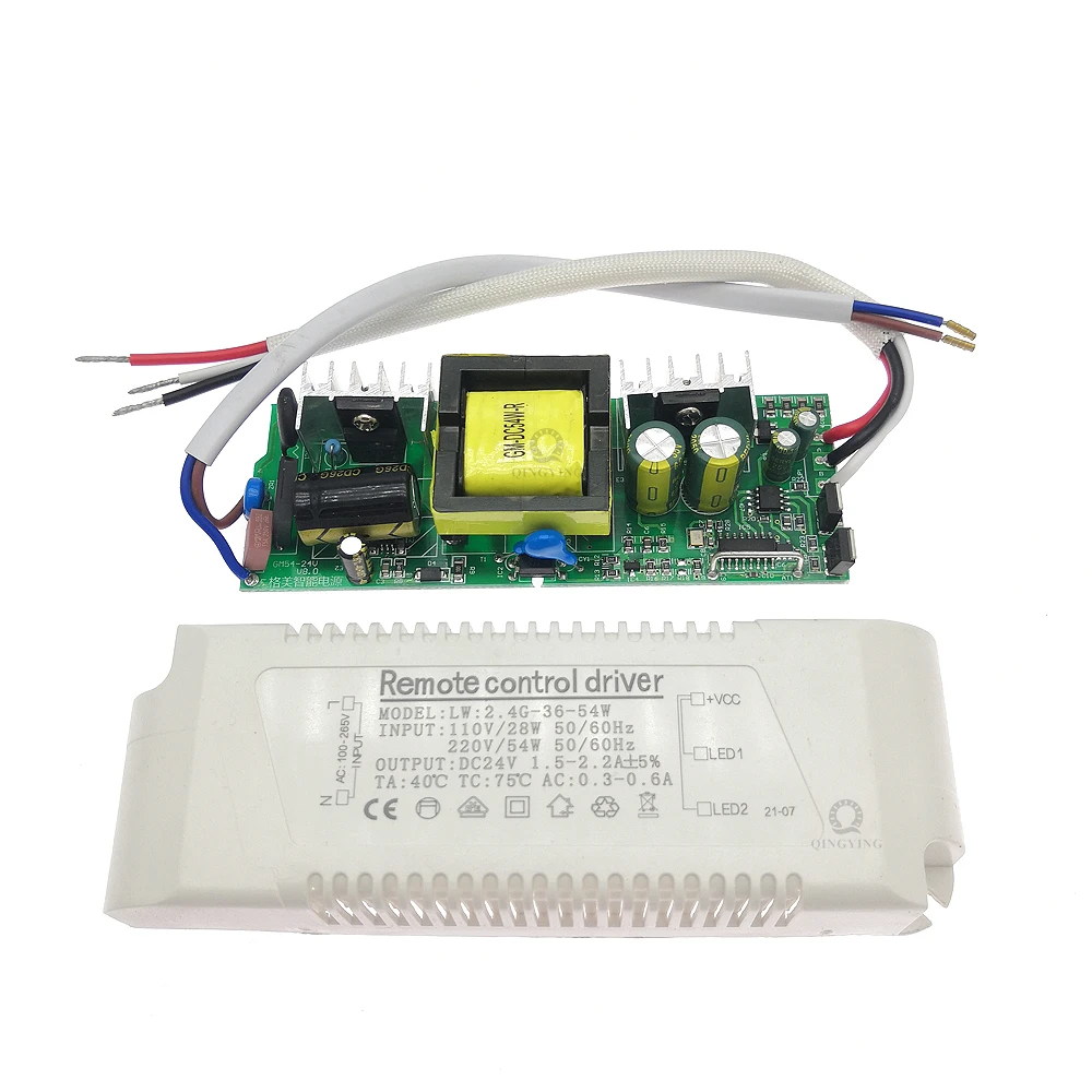 AC110V-220V 18W-108W-150W Output 24V 2.4G Remote Control LED Driver Power Supply For Dual Color LED Strip Dimming Color Changing