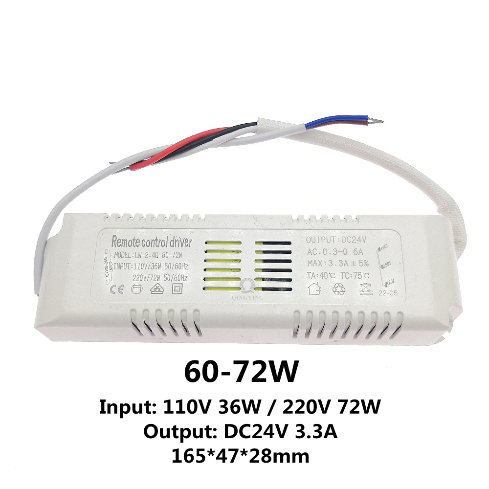 AC110V-220V 18W-108W-150W Output 24V 2.4G Remote Control LED Driver Power Supply For Dual Color LED Strip Dimming Color Changing