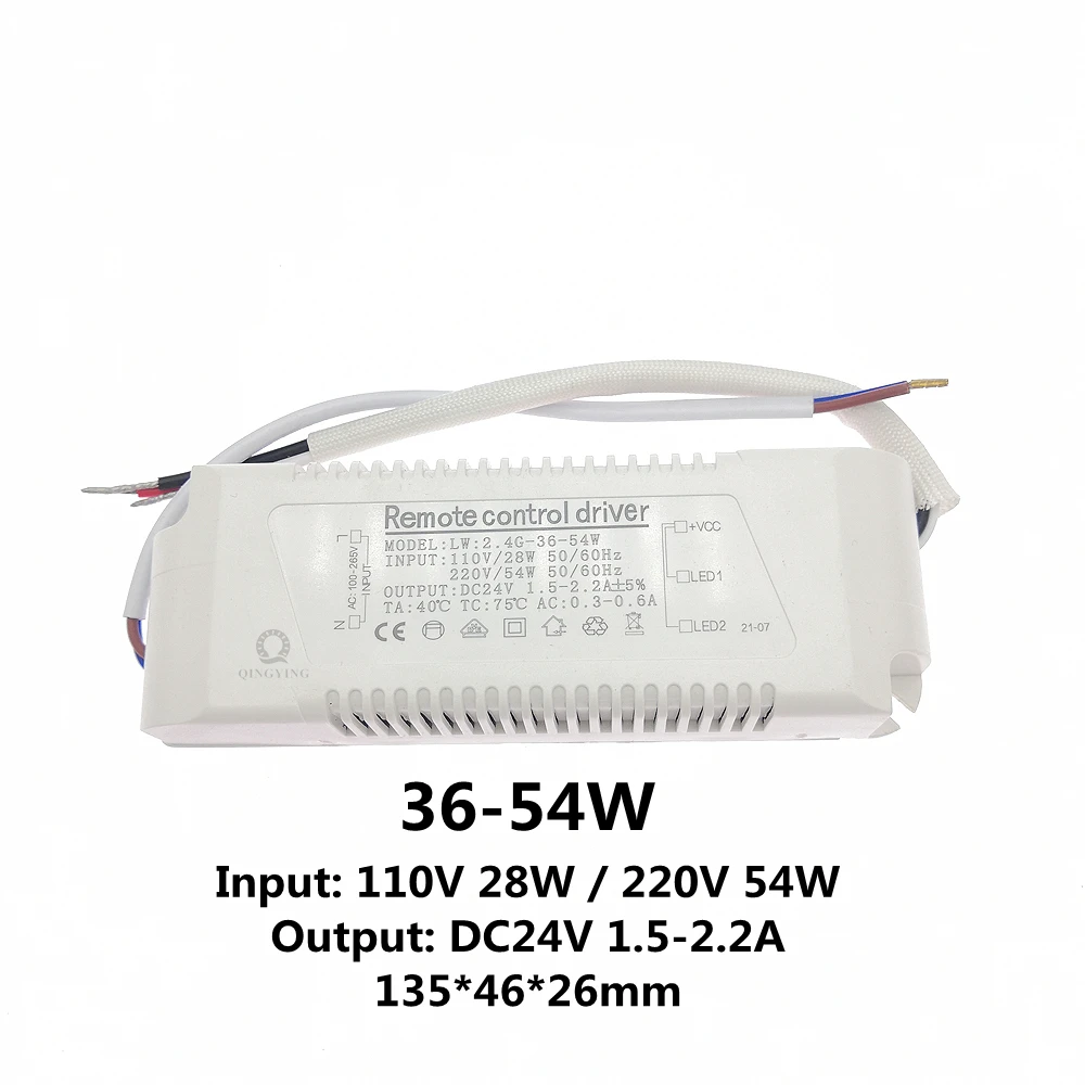 AC110V-220V 18W-108W-150W Output 24V 2.4G Remote Control LED Driver Power Supply For Dual Color LED Strip Dimming Color Changing