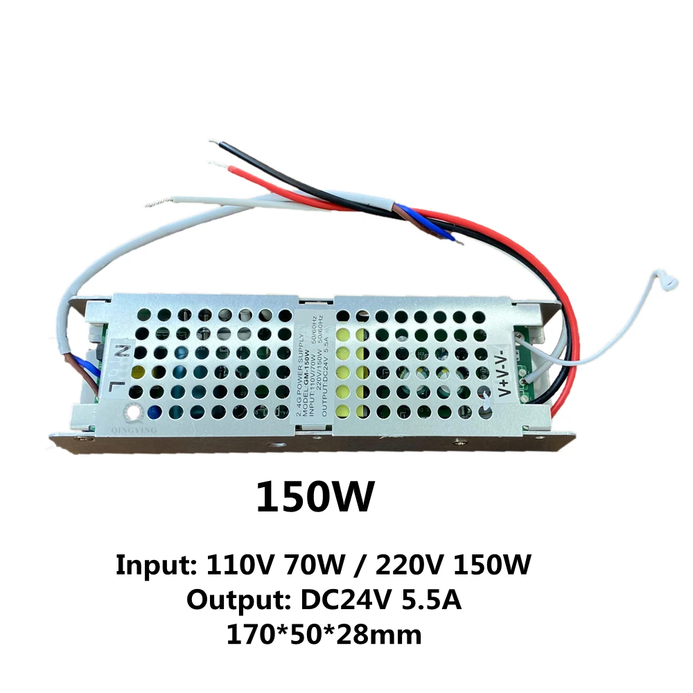 AC110V-220V 18W-108W-150W Output 24V 2.4G Remote Control LED Driver Power Supply For Dual Color LED Strip Dimming Color Changing
