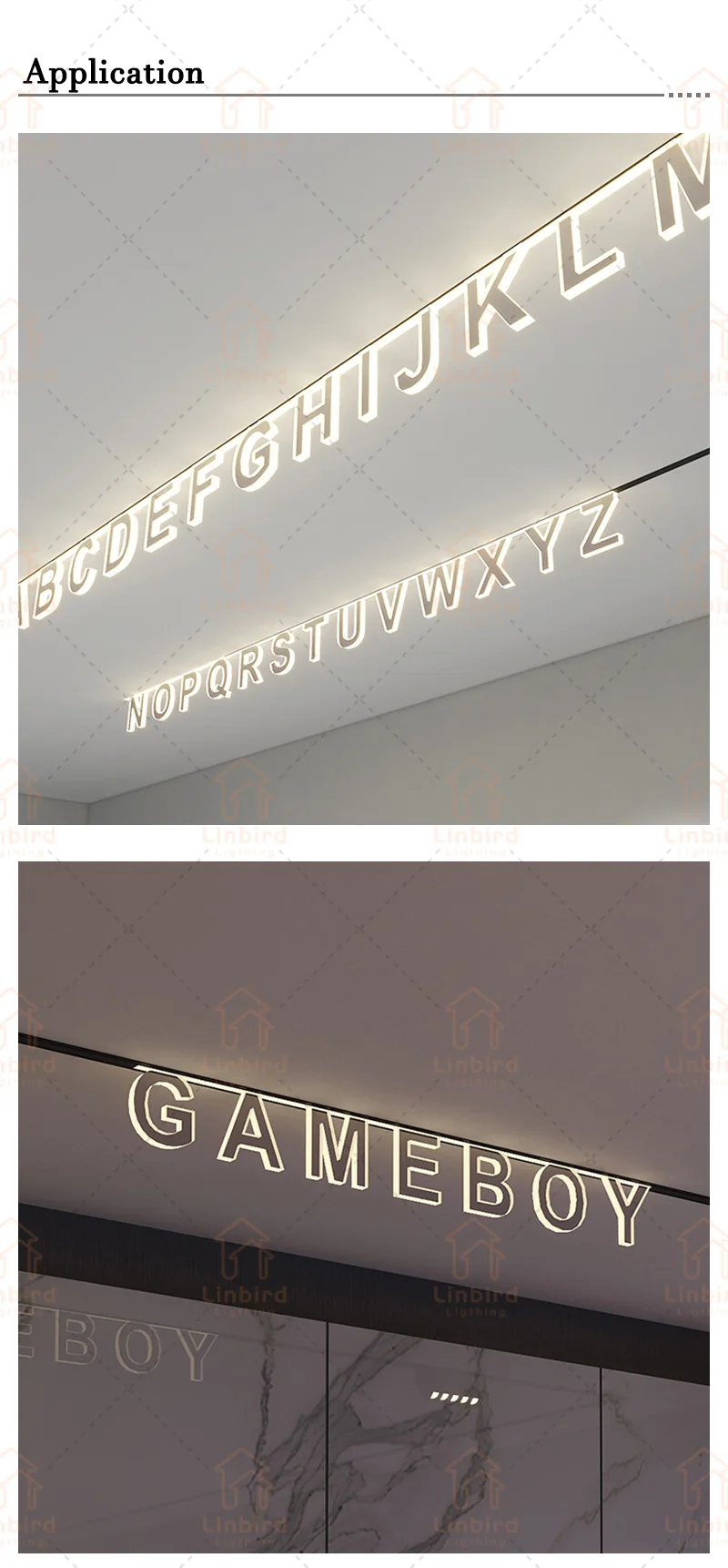 Modern Recessed Letter Magnetic Track Lights LED Lamp Magnetic Rail Ceiling System Indoor Track Lighting Spot Rail Spotlights