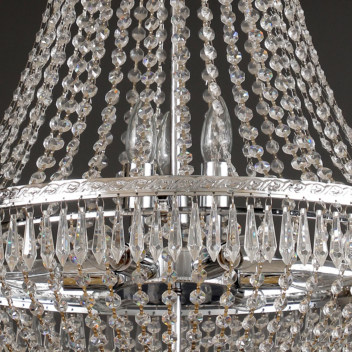 LED Pendant Light Luxury For Living Room Crystal Chandelier Hotel Lobby Villa High Ceiling Staircase European-Style Chandelier