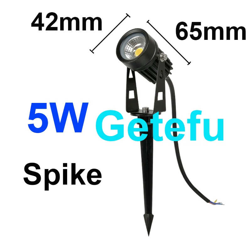 LED COB Spike Lawn Lamp 7W 10W 20W 5W Outdoor Garden Lighting Waterproof Lighting Led Garden Path Spotlights AC85-265V DC12-24V