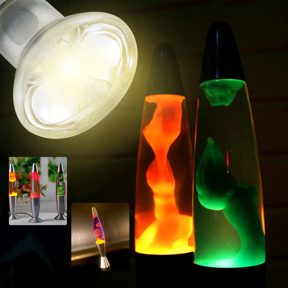 30W Lava Lamp Bulbs Reflector Type Bulbs R39 E14 Base Lava Lamp Bulb for Lava Lamps 220-240V Glitter Lamps for Cabinet Bedroom