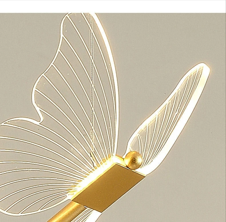 Nordic Butterfly Led Pendant Lamp Bedside Staircase Bedroom Hanging Lamps For Ceiling Art Indoor Lighting Light Fixture