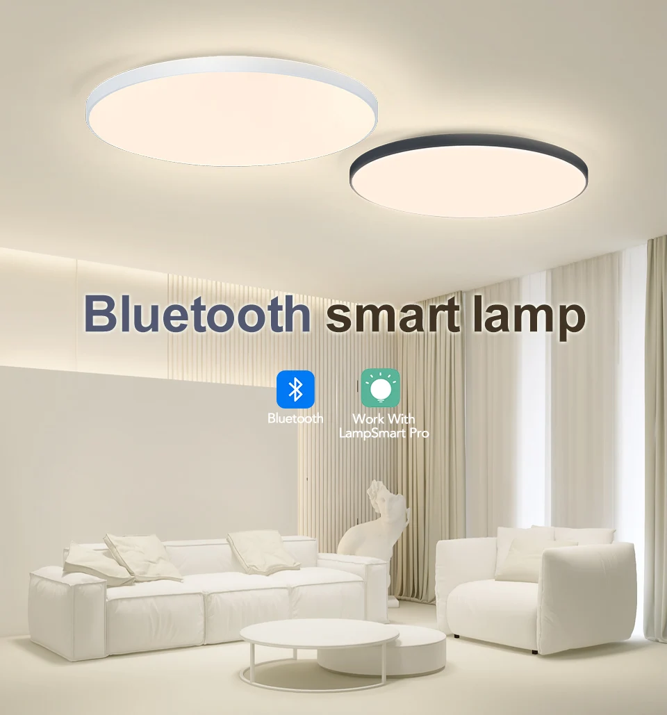 MARPOU 110V 220V 36W 50W 80W Smart Round Ceiling Light with bluetooth APP Remote control Waterproof Ceiling light bathroom