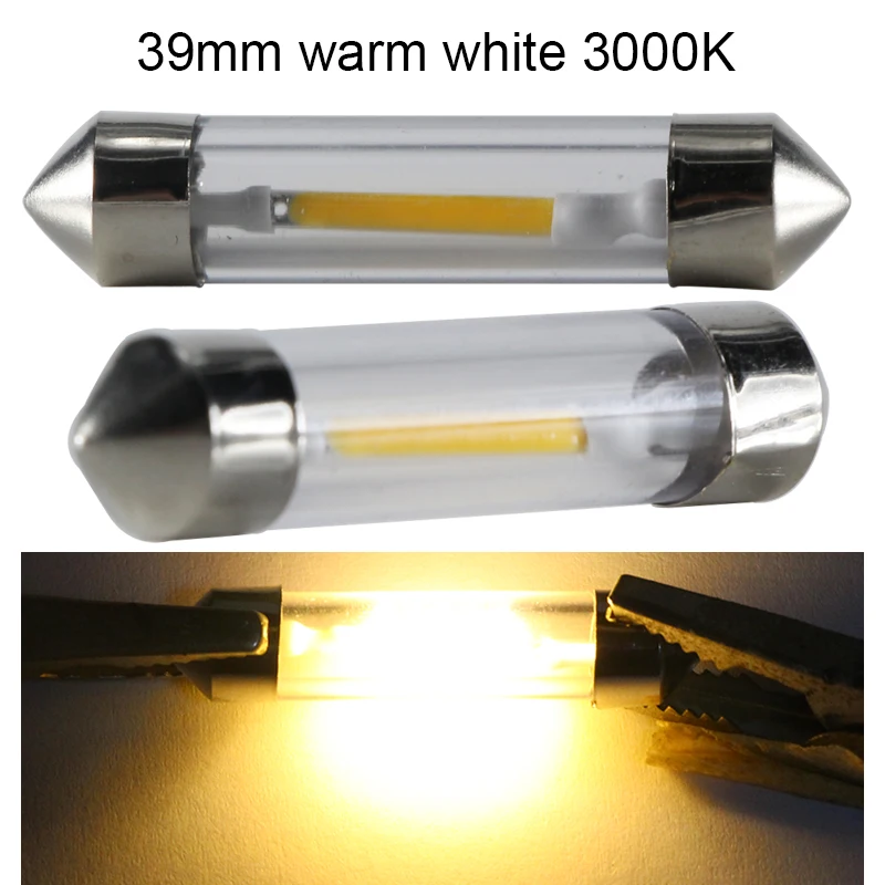 Led Festoon Light 31mm 36mm 39mm 41mm C3W C5W C10W Canbus 6 12 24 V Volt COB License Plate Bulb 6v 12v 24v Interior Doom Lamp
