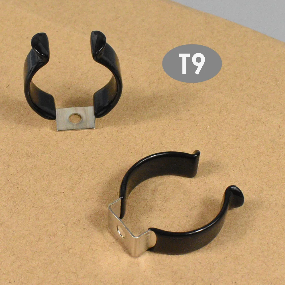 Black PVC T5 T8 T9 T10 T12 Tube Holders LED Light Bulb Clamps Support Fluorescent Tube Replacement Mounting Accessories U Clip