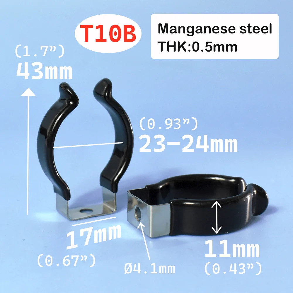 Black PVC T5 T8 T9 T10 T12 Tube Holders LED Light Bulb Clamps Support Fluorescent Tube Replacement Mounting Accessories U Clip