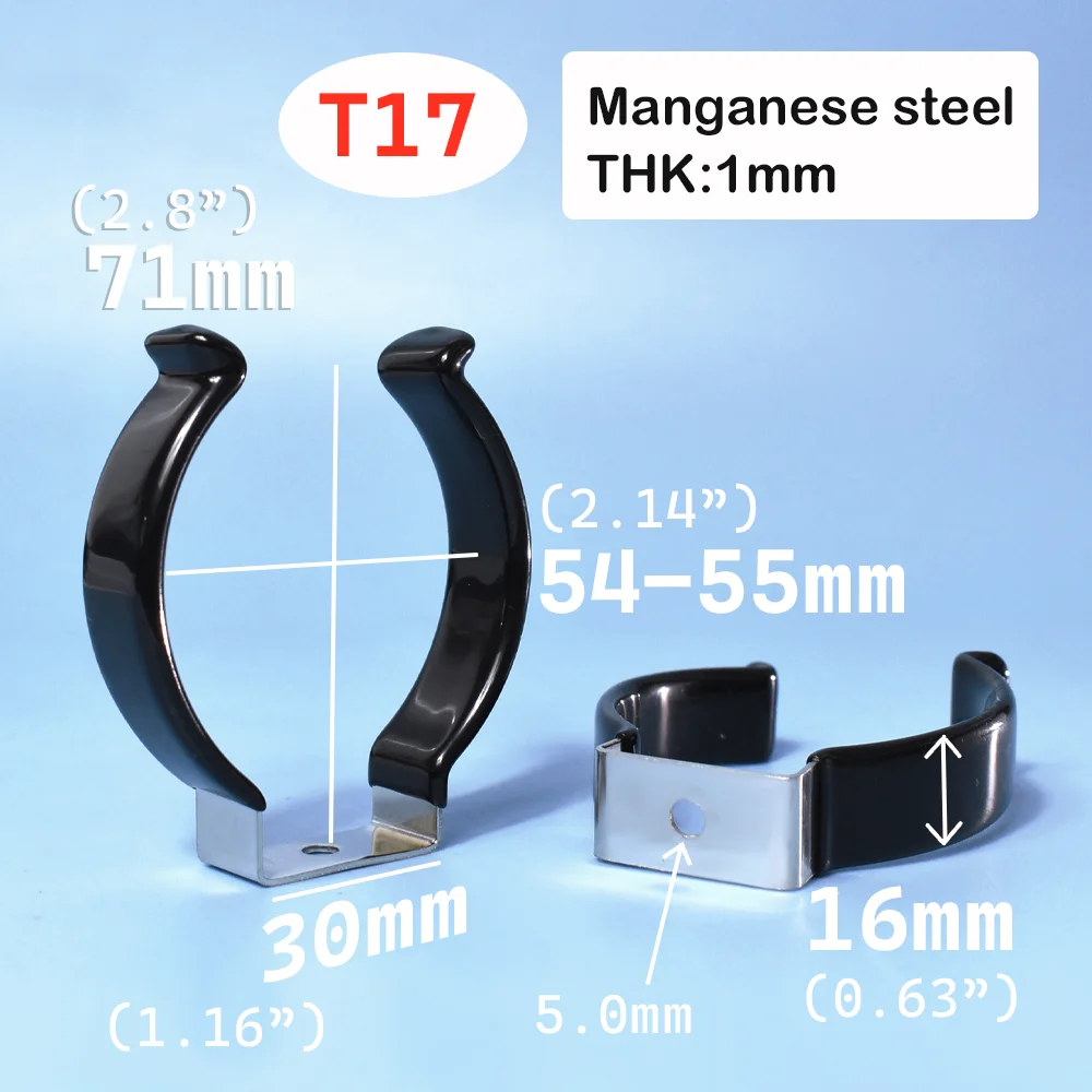 Black PVC T5 T8 T9 T10 T12 Tube Holders LED Light Bulb Clamps Support Fluorescent Tube Replacement Mounting Accessories U Clip