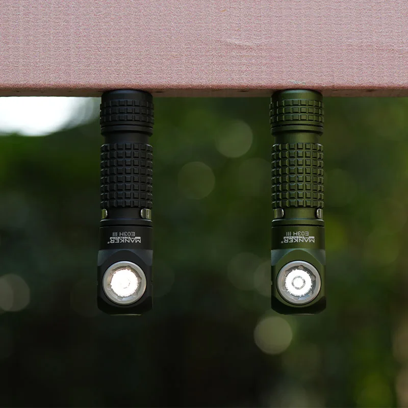 Manker E03H III 1200 Lumens,Magnetic Tail,Rechargeable Portable Flashlight/Headlamp, with White/Red/Green Filters,14500 Battery