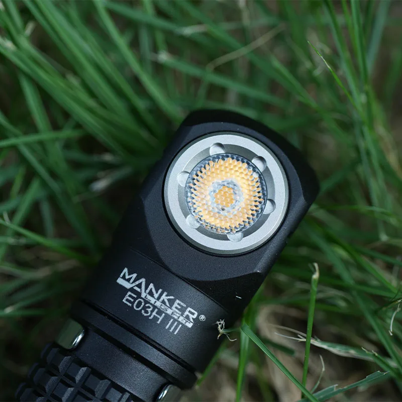 Manker E03H III 1200 Lumens,Magnetic Tail,Rechargeable Portable Flashlight/Headlamp, with White/Red/Green Filters,14500 Battery