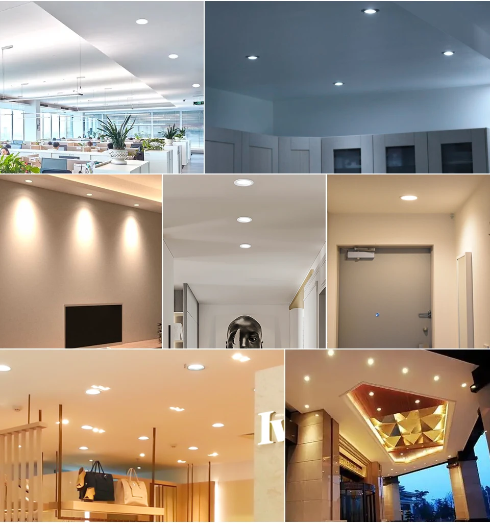 7W 9W 12W 15W 18W Spot LED Downlight AC 220V 240V Waterproof Warm White Cold White Kitchen Round Recessed Lamp LED Spot Lighting