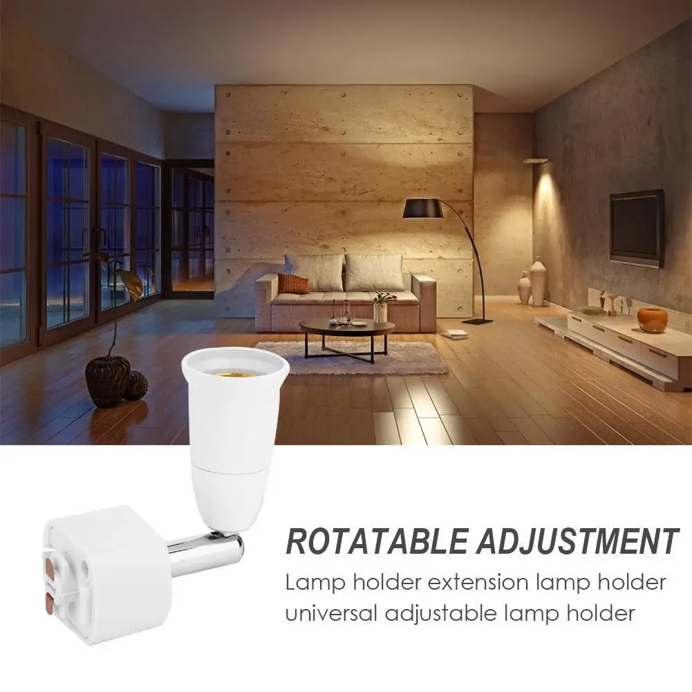 85-240V E27 LED Copper 90 Degree Rotatable Adjustable Lamp Bases Converter Light Bulbs Socket Base Adapter Lighting Products