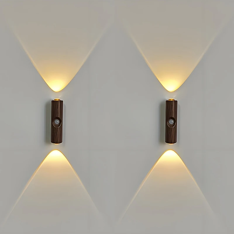 New LED Smart Motion Sensor Wall Light Portable Magnetic Suction Rechargeable Night Light for Hallways Living Rooms Stair