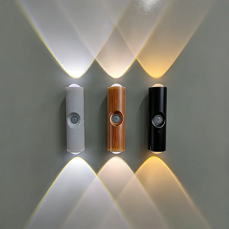 New LED Smart Motion Sensor Wall Light Portable Magnetic Suction Rechargeable Night Light for Hallways Living Rooms Stair