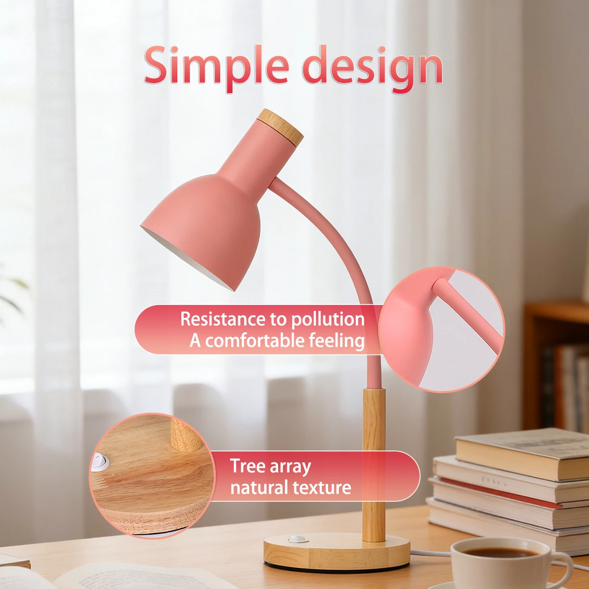 LED Desk Lamp E27 Base Table Lamps Replaceable Bulb Bedside Light Room Led Night Light For Bedroom Office Study Reading Lighting
