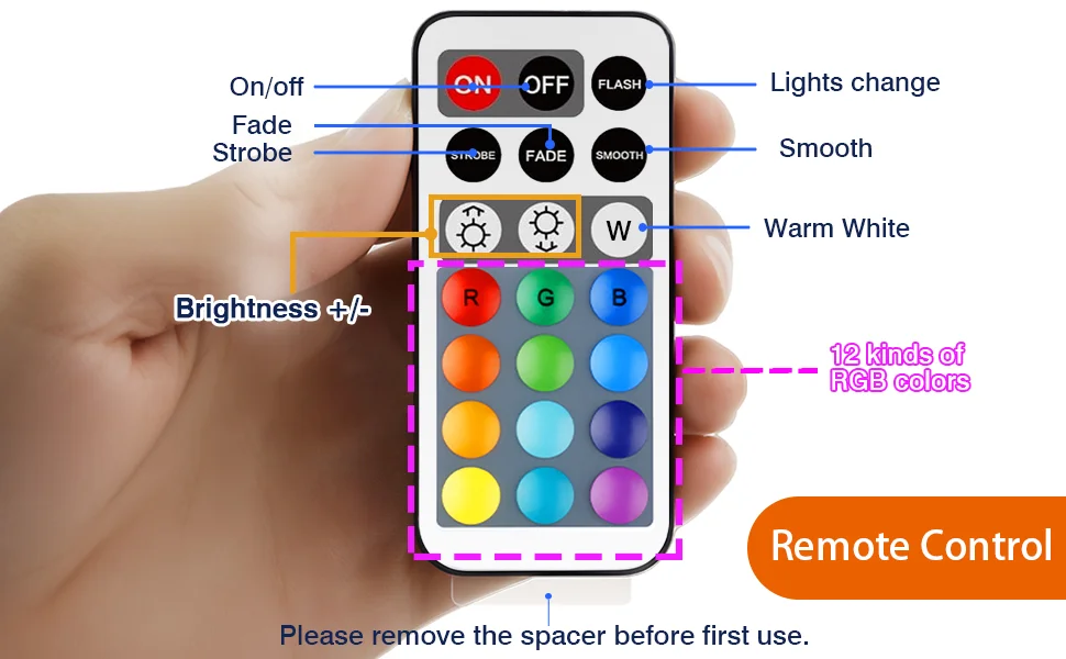 G9 LED Bulb Dimmable,12 Color RGB+Warm White 3000K Color Changing with IR Remote Control Control, AC100-240V, Halloween,1 Pack