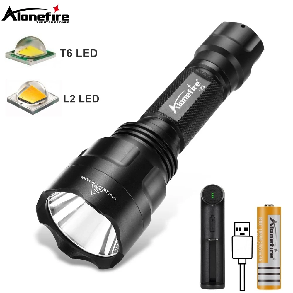 C8 Classic High Power Led Tactical Flashlight Outdoor Hiking Travel Fishing Camping Hunting Portable Night Lighting Torch Lamp