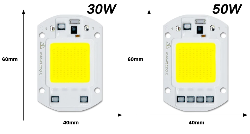 6PCS/lot COB LED Lamp Chip Diode Grow Plant Light AC 110V 220V 10W 20W 30W 50W LED Beads Lamp Box Full Spectrum No Need Driver