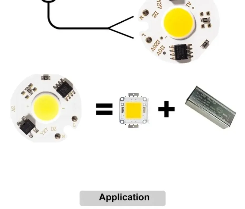6Pcs/lot LED 3W 5W 7W 10W 12W COB Chip Lamp 220V Smart IC No Need Driver LED Bulb For Flood Light Cold White Warm White