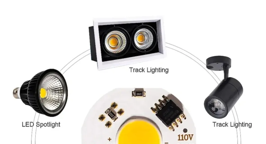6Pcs/lot LED 3W 5W 7W 10W 12W COB Chip Lamp 220V Smart IC No Need Driver LED Bulb For Flood Light Cold White Warm White