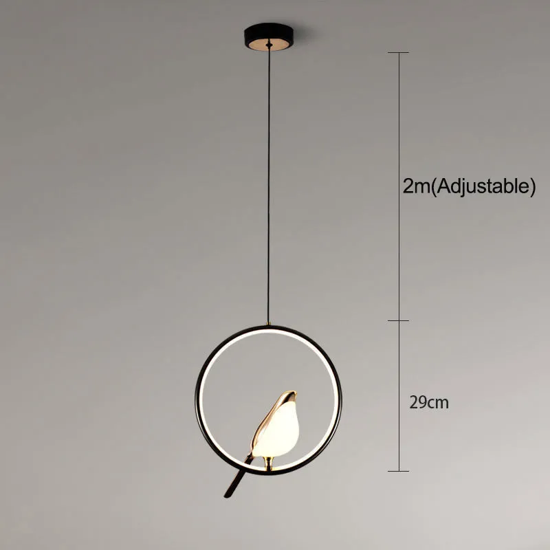 Nordic LED Golden Bird Wall Lamp Parlor Bar Bedside Hanging Light Novelty Rotatable Wall Lamp Bedroom Bedside Indoor Sconce