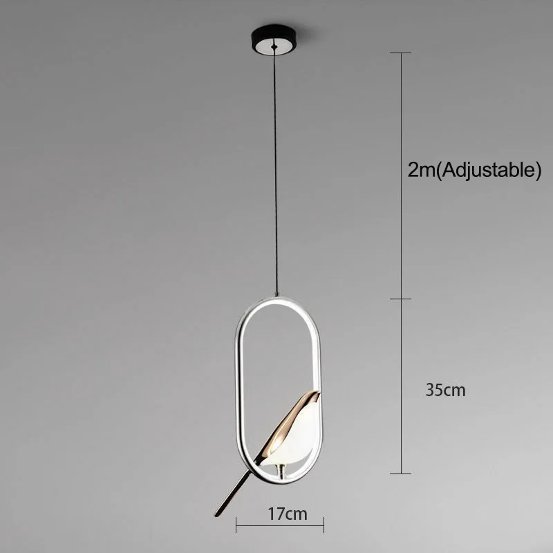 Nordic LED Golden Bird Wall Lamp Parlor Bar Bedside Hanging Light Novelty Rotatable Wall Lamp Bedroom Bedside Indoor Sconce