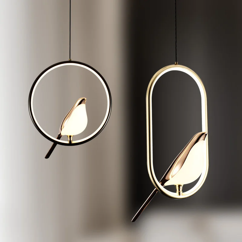 Nordic LED Golden Bird Wall Lamp Parlor Bar Bedside Hanging Light Novelty Rotatable Wall Lamp Bedroom Bedside Indoor Sconce