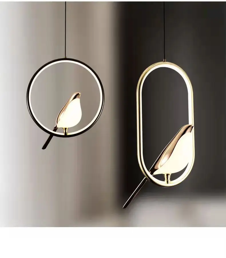 Nordic LED Golden Bird Wall Lamp Parlor Bar Bedside Hanging Light Novelty Rotatable Wall Lamp Bedroom Bedside Indoor Sconce